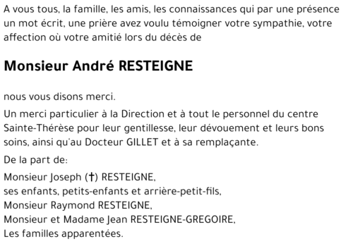 Andre RESTEIGNE
