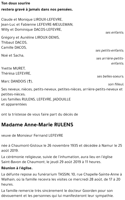 Anne-Marie RULENS