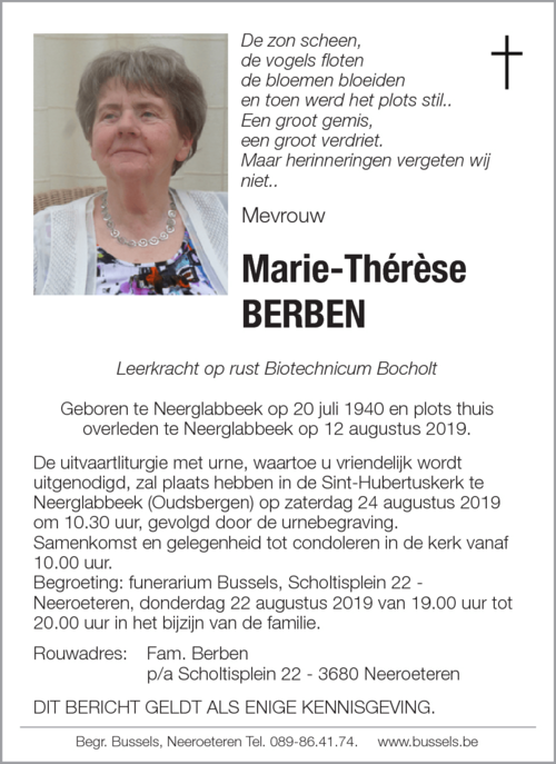 Marie-Thérèse BERBEN
