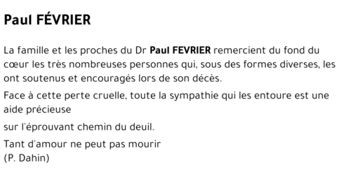 Paul FÉVRIER