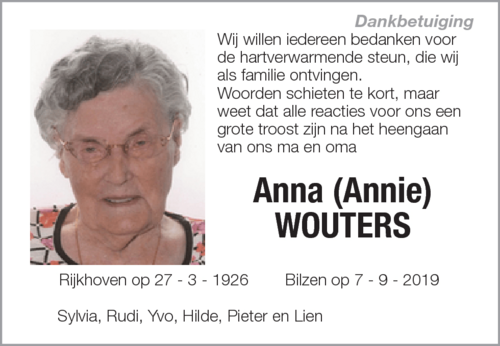 Anna (Annie) WOUTERS