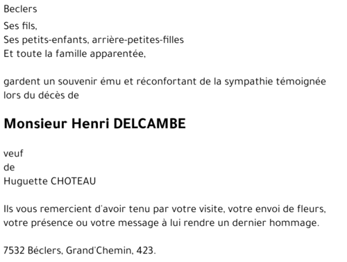 Henri DELCAMBE