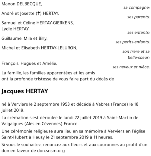 Jacques HERTAY