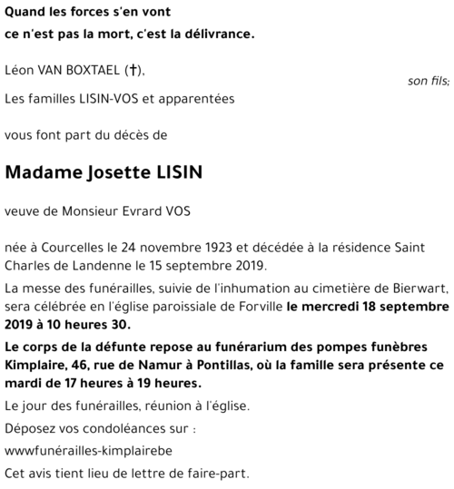 Josette LISIN