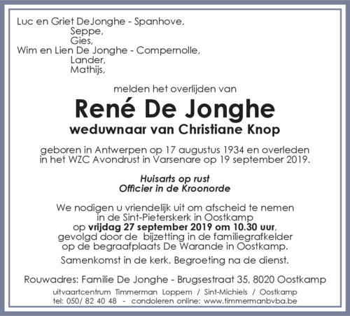 René De Jonghe