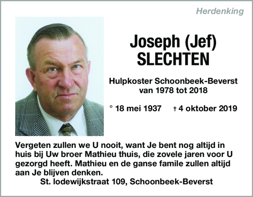 Joseph (Jef ) SLECHTEN