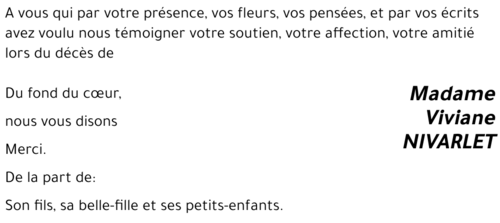 Viviane NIVARLET