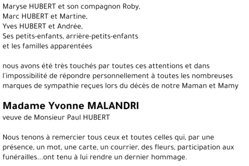 Yvonne MALANDRI 