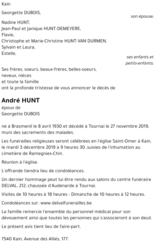 André HUNT