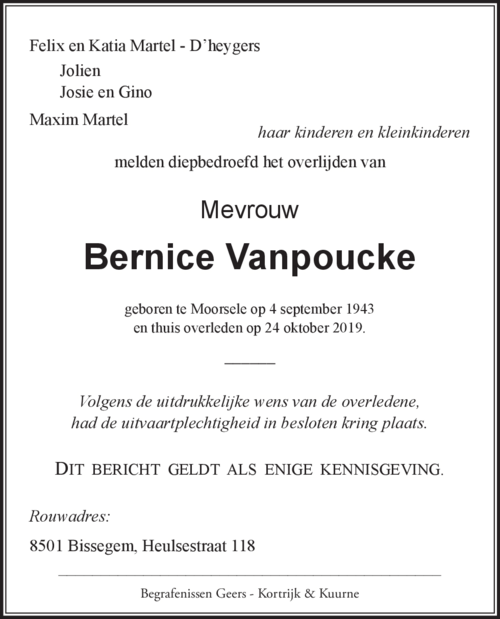Bernice Vanpoucke