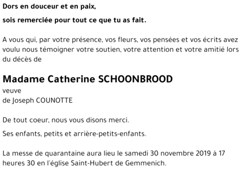 Catherine SCHOONBROOD