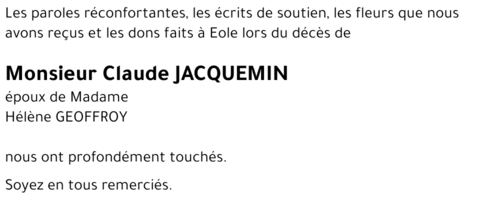 Claude JACQUEMIN 