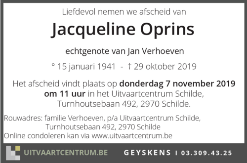 Jacqueline Oprins