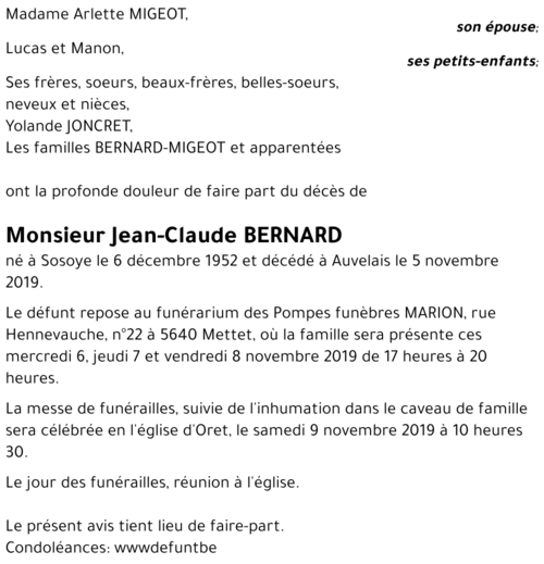 Jean-Claude BERNARD