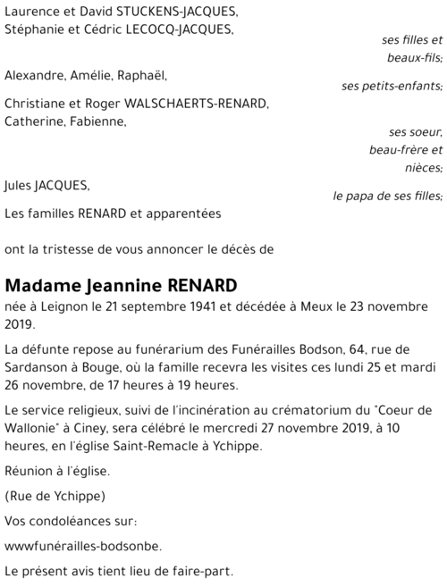 Jeannine RENARD