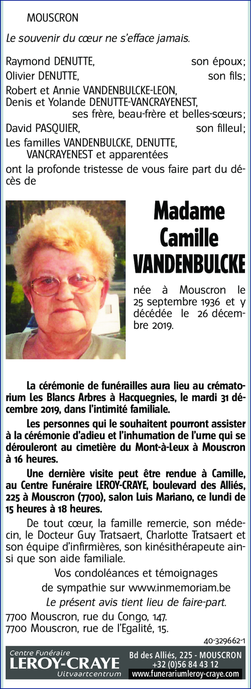 Camille VANDENBULCKE