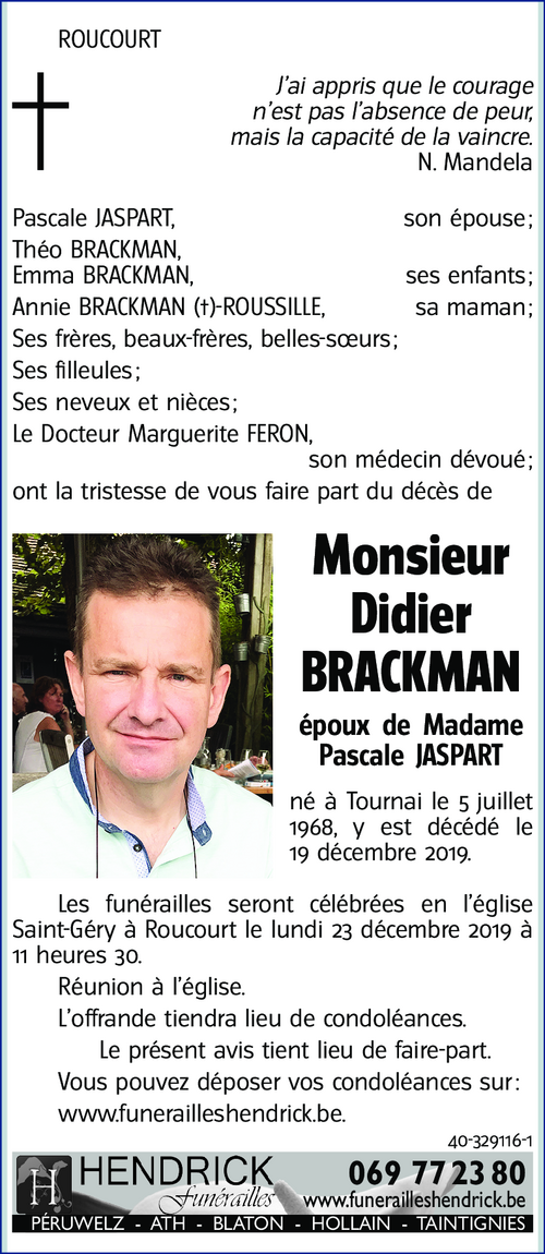 Didier BRACKMAN