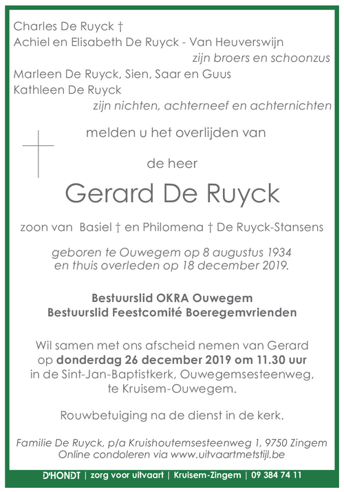 Gerard De Ruyck