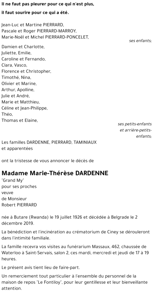 Marie-Thérèse DARDENNE
