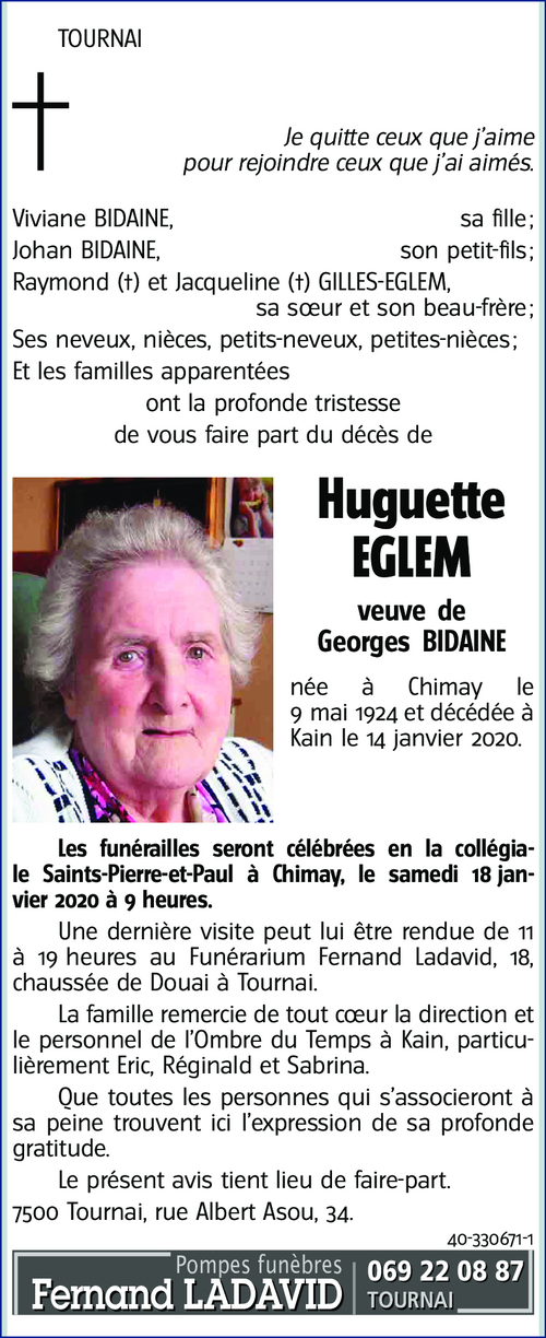 Huguette EGLEM