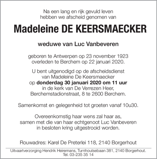 Madeleine De Keersmaecker