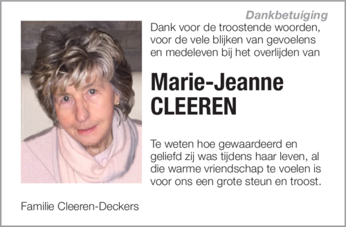 Marie-Jeanne CLEEREN