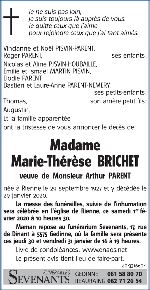 Marie-Thérèse BRICHET