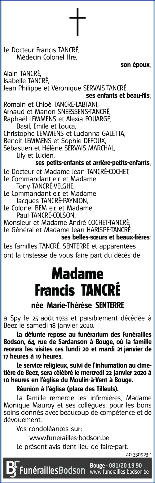 Marie-Thérèse SENTERRE