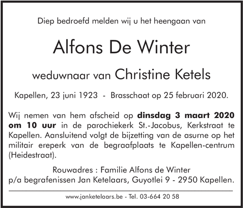 Alfons De Winter