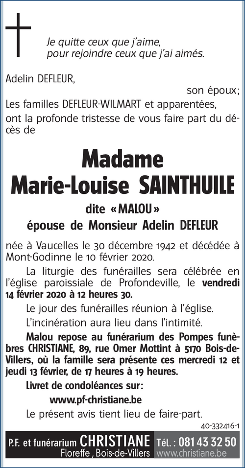 Marie-Louise SAINTHUILE