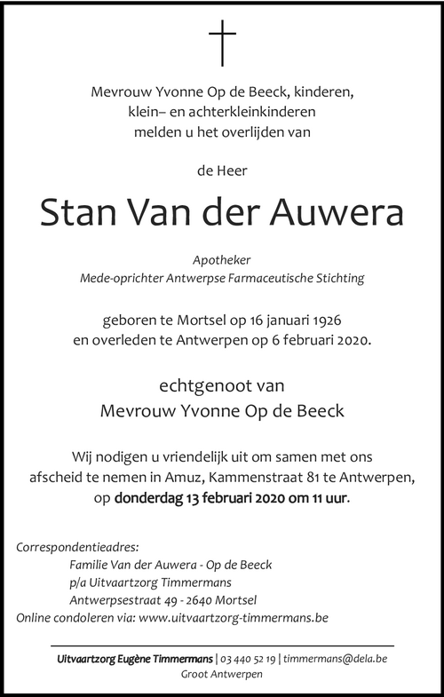 Stan Van der Auwera