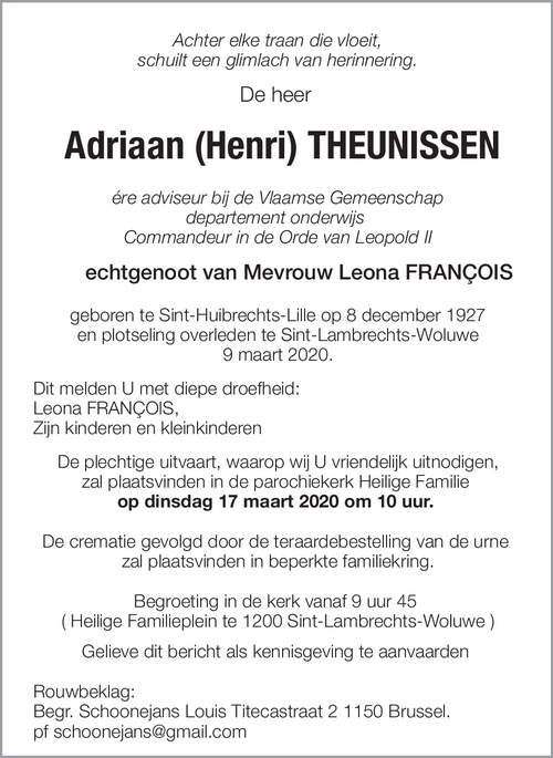 Adriaan (Henri) Theunissen
