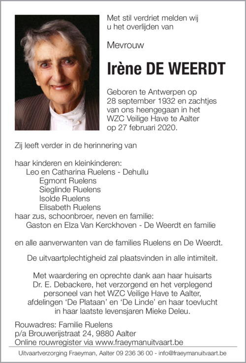 Irène De Weerdt