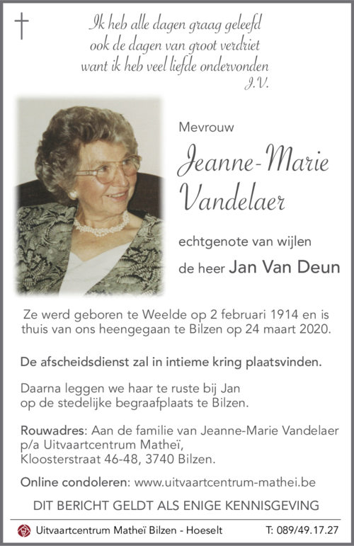Jeanne-Marie VANDELAER