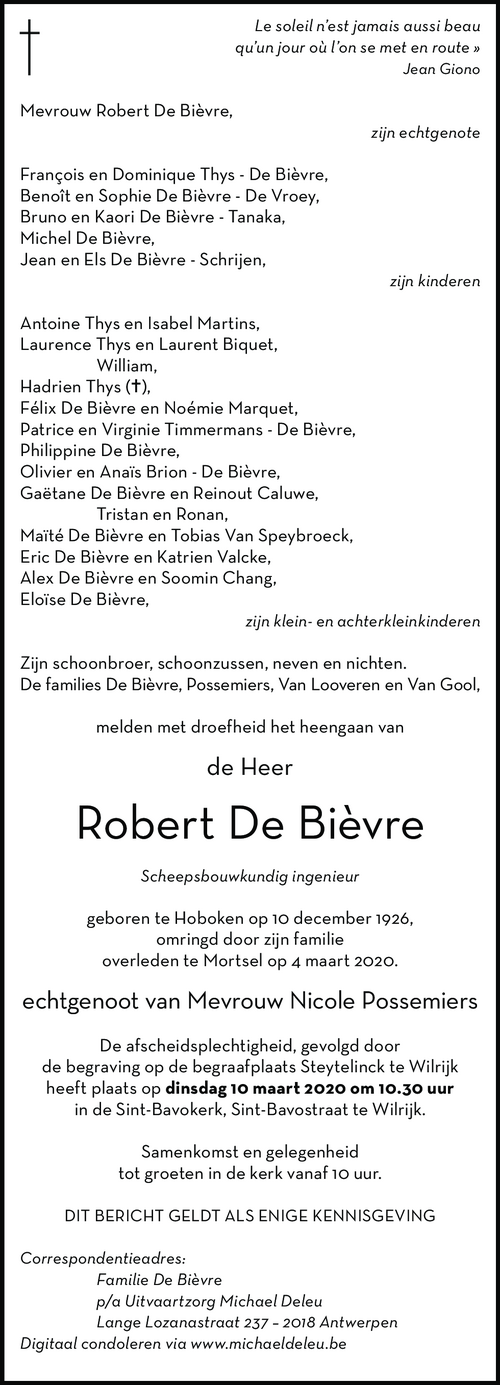 Robert De Bièvre