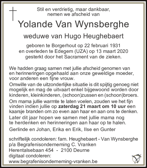 Yolanda Van Wynsberghe