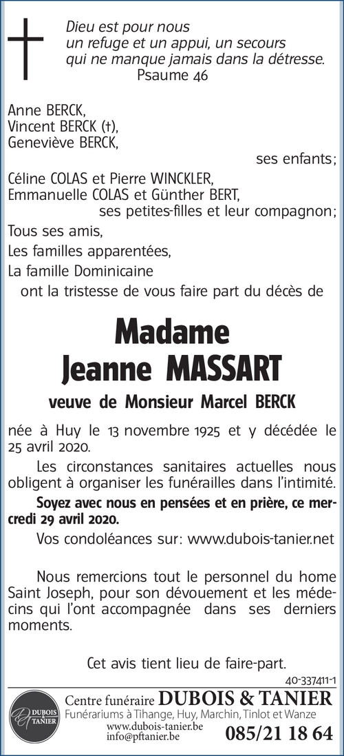 Jeanne MASSART