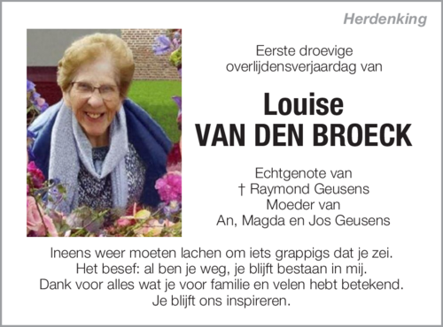 Louise VAN DEN BROECK