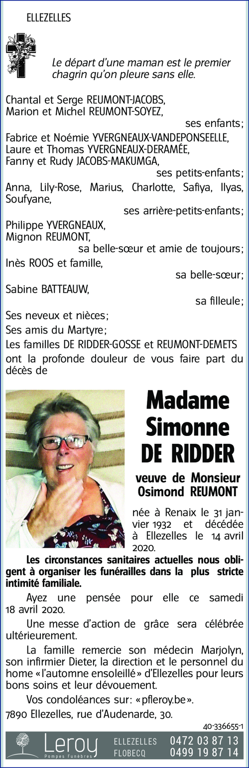 Simonne De Ridder