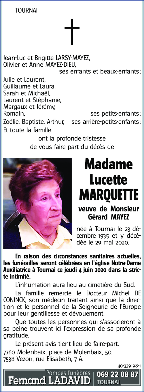Lucette MARQUETTE