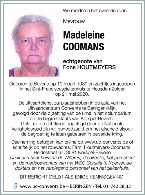 Madeleine Coomans