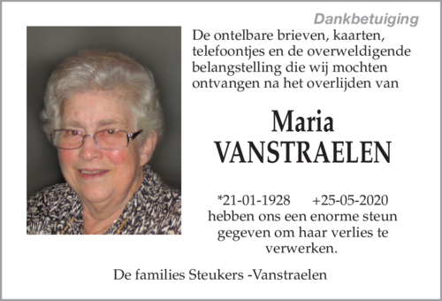 Maria VANSTRAELEN