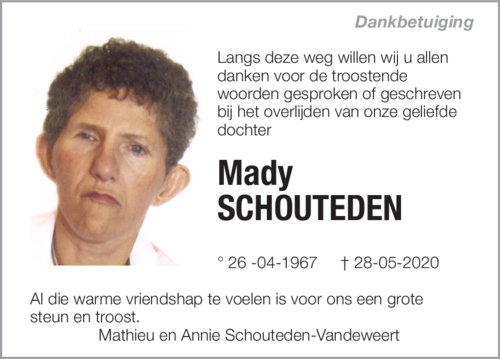 Mady SCHOUTEDEN