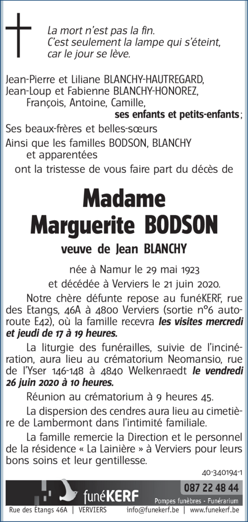 Marguerite BODSON