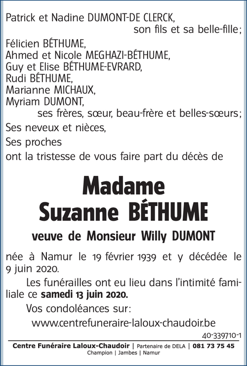 Suzanne BÉTHUME