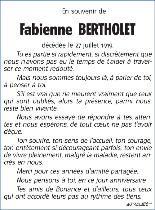 Fabienne BERTHOLET