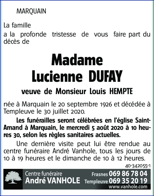 Lucienne DUFAY