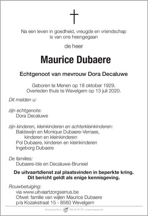 Maurice Dubaere