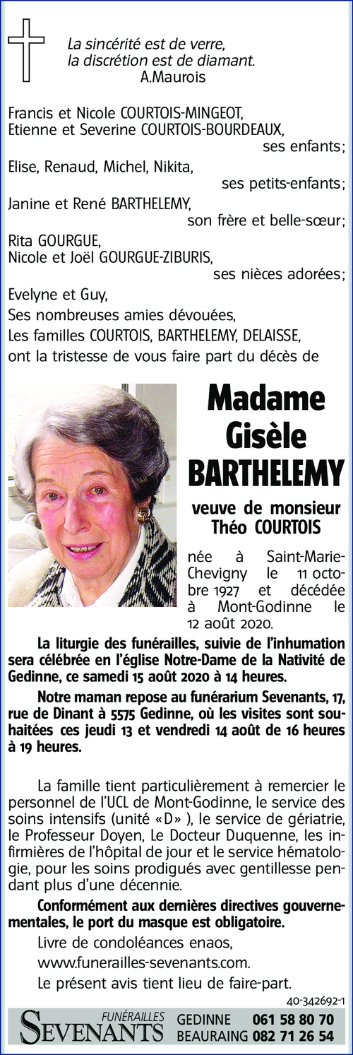 Gisèle BARTHELEMY