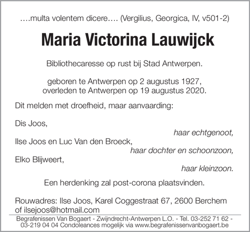 Maria Victorina Lauwijck